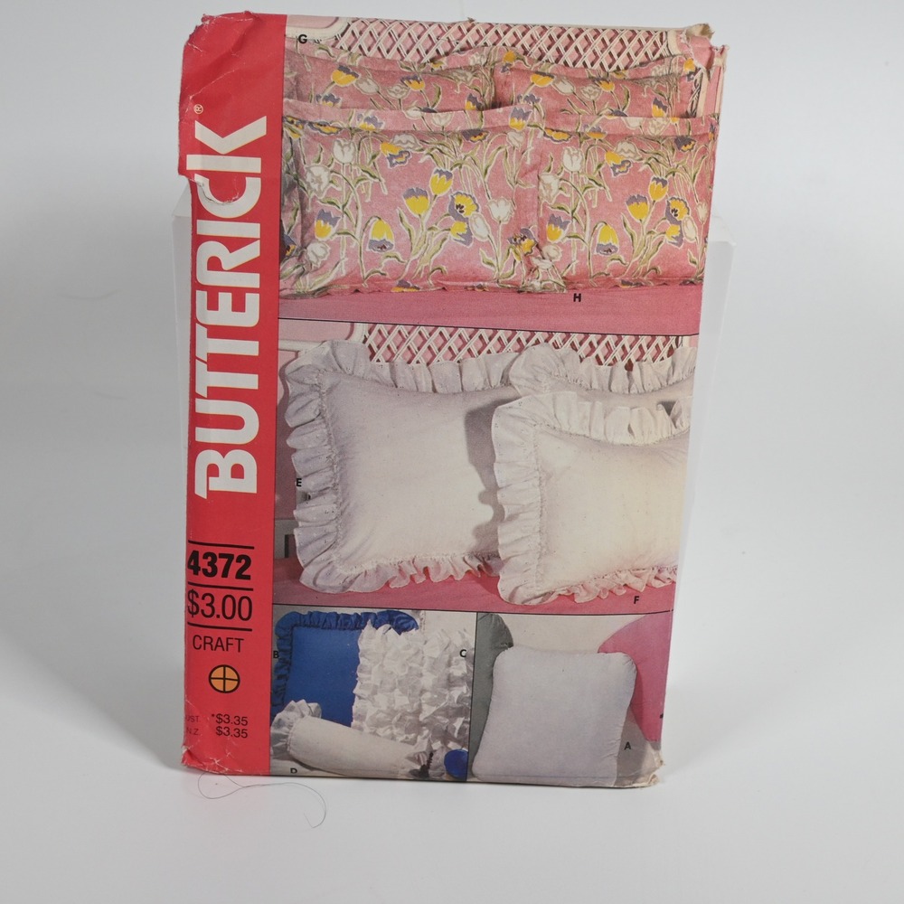 Butterick Sewing Pattern One Size 4372 Pillow Package Uncut Factory Folded